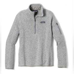 Patagonia Better Sweater Gray Quarter Zip Fleece Pullover.